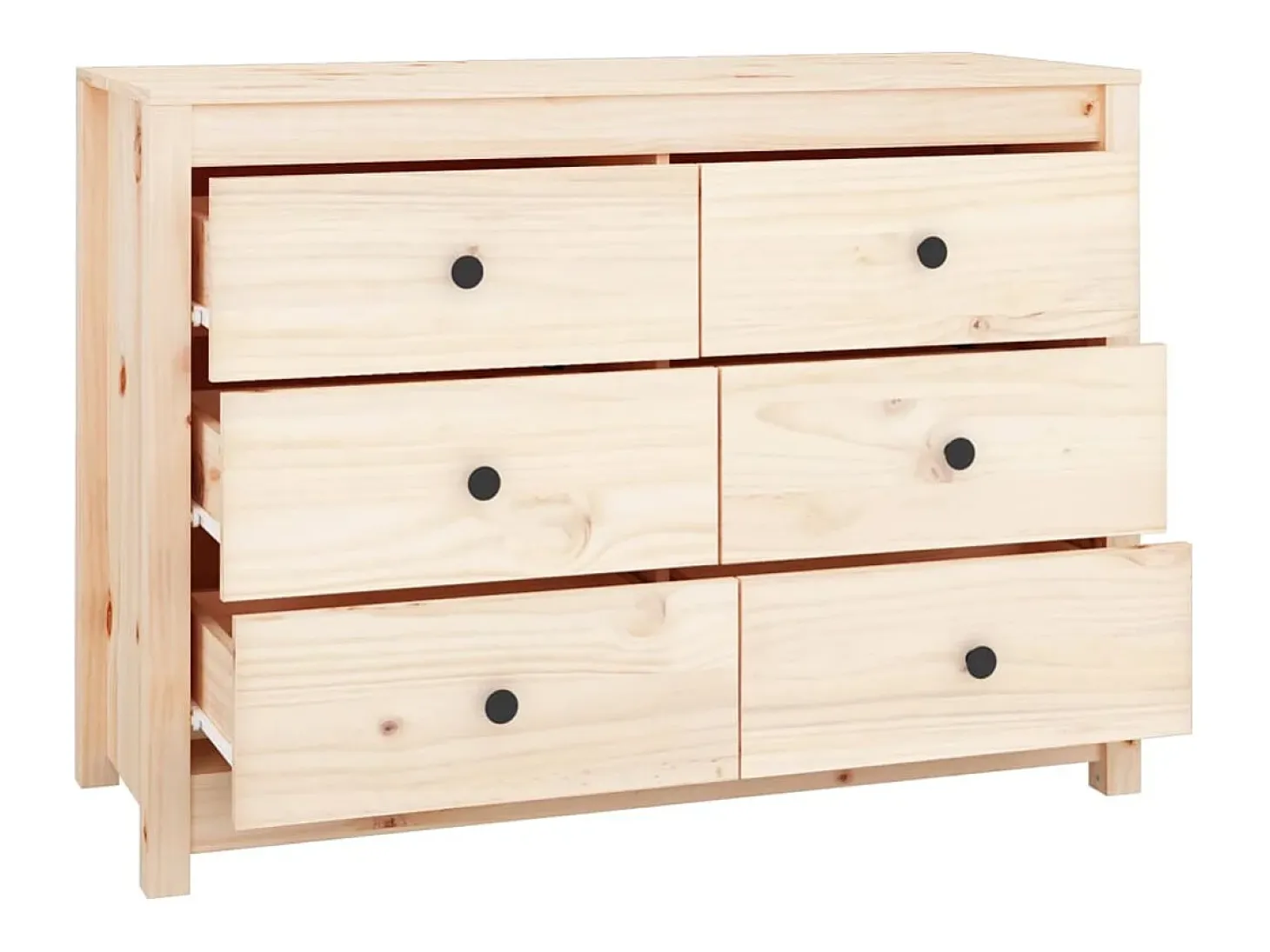 Aparador de madera maciza de pino 100x40x72 cm