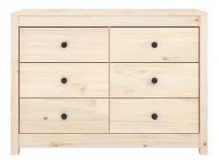 Aparador de madera maciza de pino 100x40x72 cm