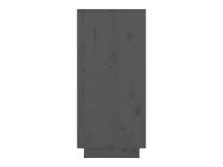 Aparador de madera maciza de pino gris 60x34x75 cm