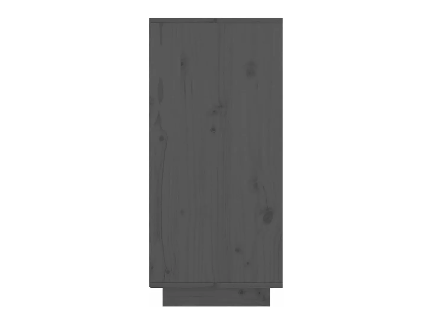 Aparador de madera maciza de pino gris 60x34x75 cm