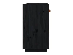 Aparador de madera maciza de pino negro 98,5x40x75 cm