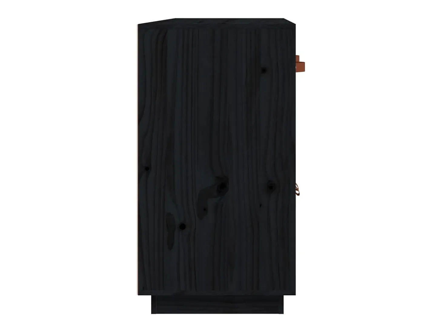 Aparador de madera maciza de pino negro 98,5x40x75 cm
