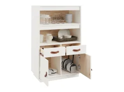Aparador de madera maciza de pino blanco 67x40x108,5 cm ES56791