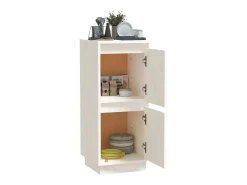 Aparador de madera maciza de pino blanco 31,5x34x75 cm ES27112