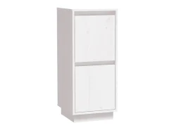 Aparador de madera maciza de pino blanco 31,5x34x75 cm ES27112