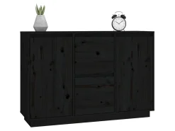 Aparador de madera maciza de pino negro 111x34x75 cm ES99051
