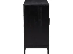 Aparador de madera maciza de pino negro 75x35x70 cm ES408633