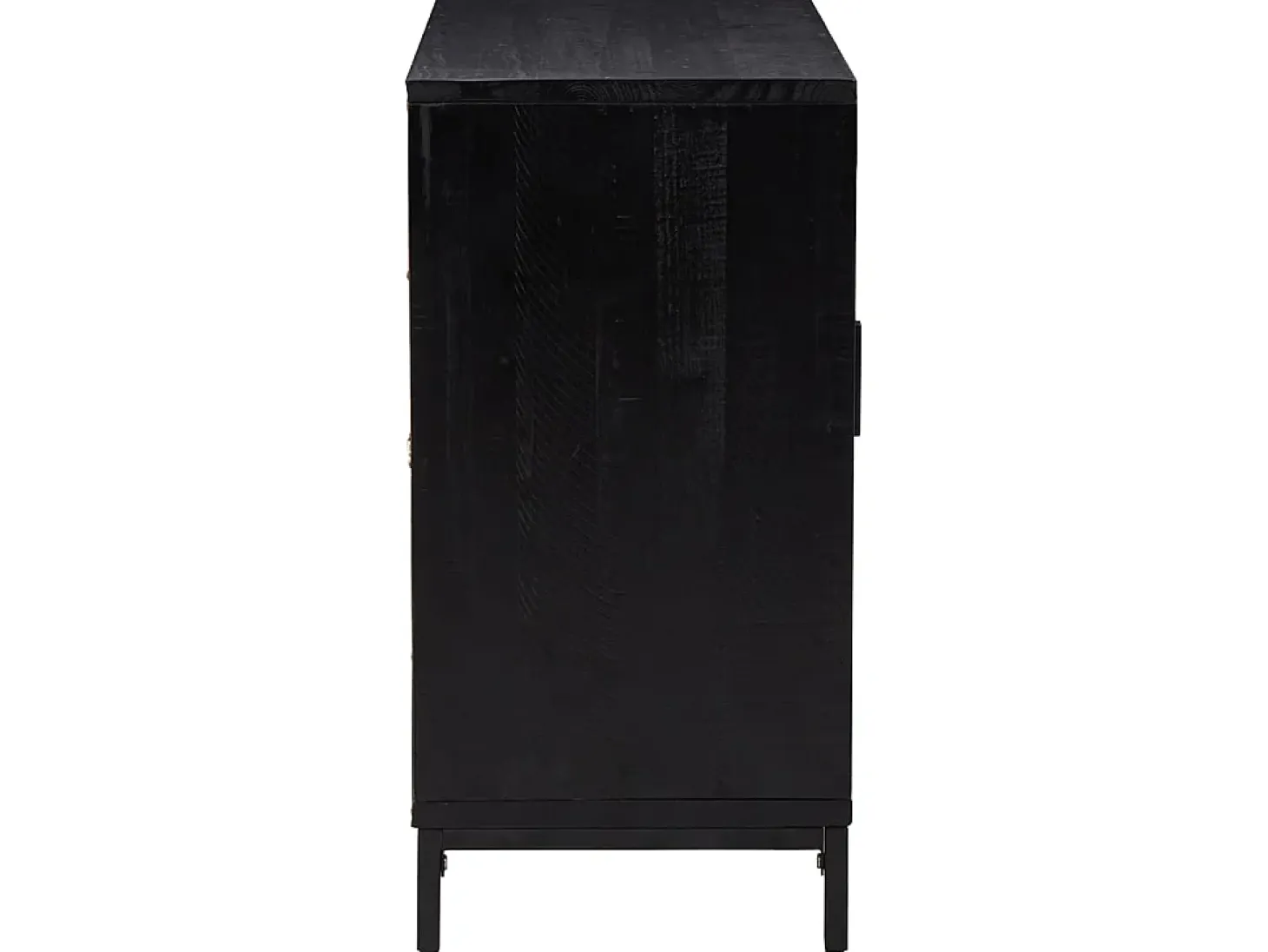 Aparador de madera maciza de pino negro 75x35x70 cm ES408633