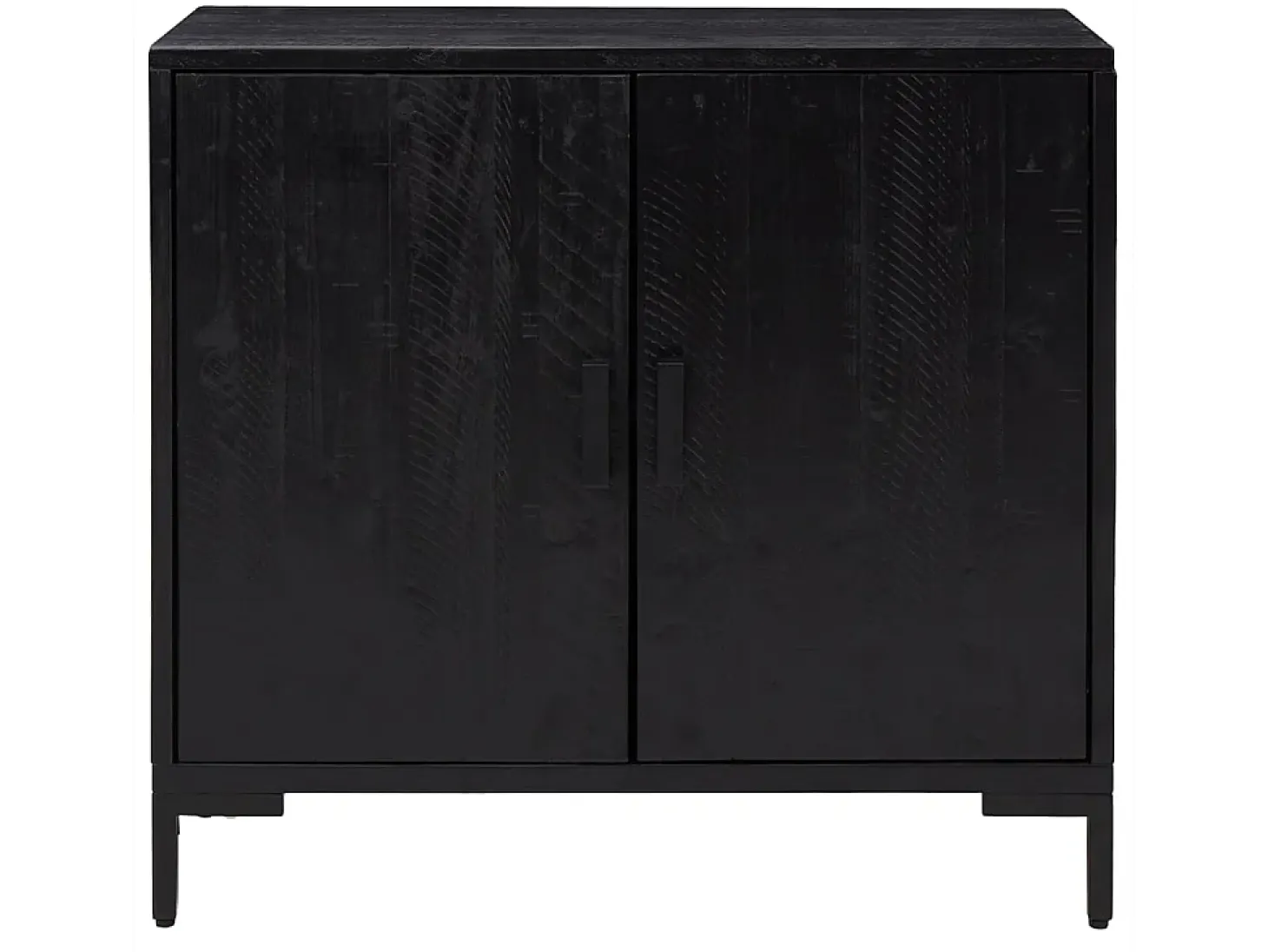 Aparador de madera maciza de pino negro 75x35x70 cm ES408633