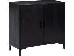 Aparador de madera maciza de pino negro 75x35x70 cm ES408633