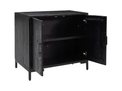 Aparador de madera maciza de pino negro 75x35x70 cm ES408633