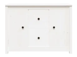 Aparador de madera maciza de pino blanco 100x35x74 cm ES12895