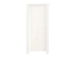 Aparador de madera maciza de pino blanco 100x35x74 cm ES12895