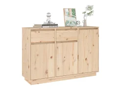 Aparador de madera maciza de pino 110x34x75 cm