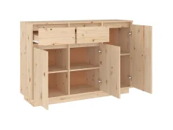 Aparador de madera maciza de pino 110x34x75 cm