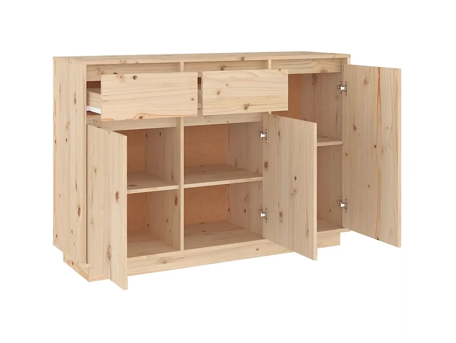 Aparador de madera maciza de pino 110x34x75 cm