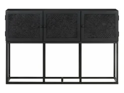 Aparador de madera maciza de mango 115x30x76 cm