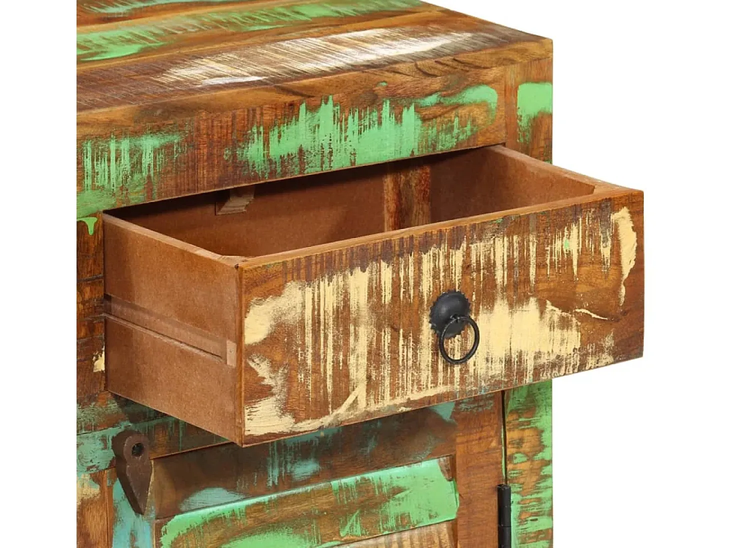 Aparador de madera maciza reciclada 110x35x65 cm