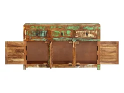 Aparador de madera maciza reciclada 110x35x65 cm