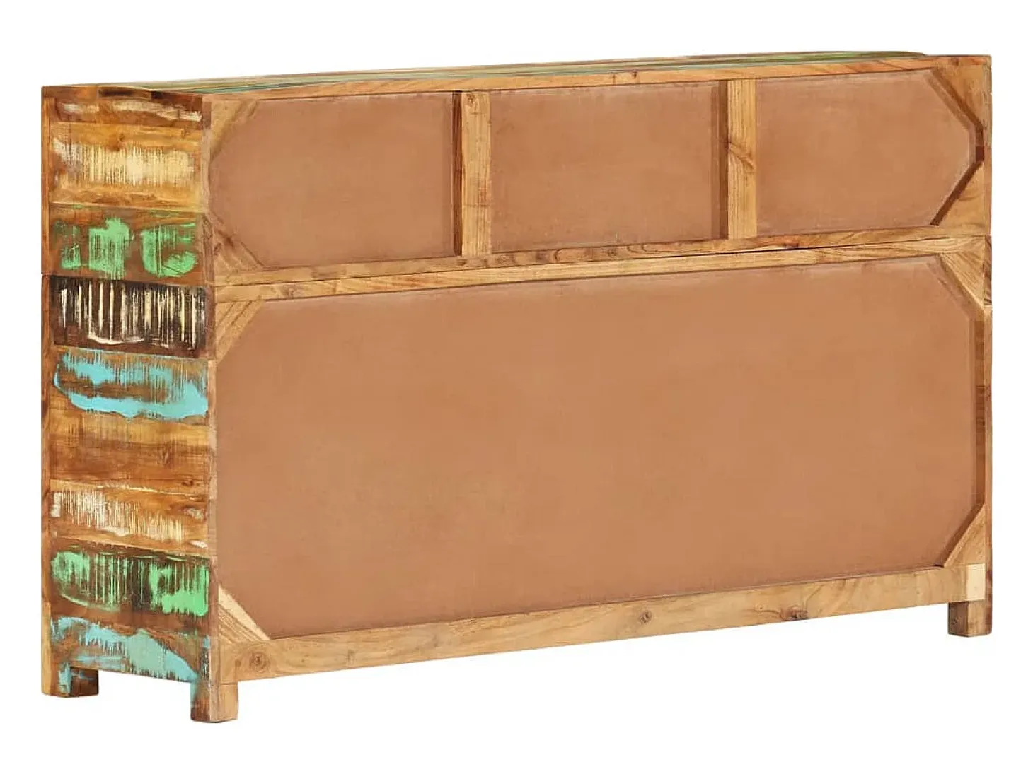 Aparador de madera maciza reciclada 110x35x65 cm