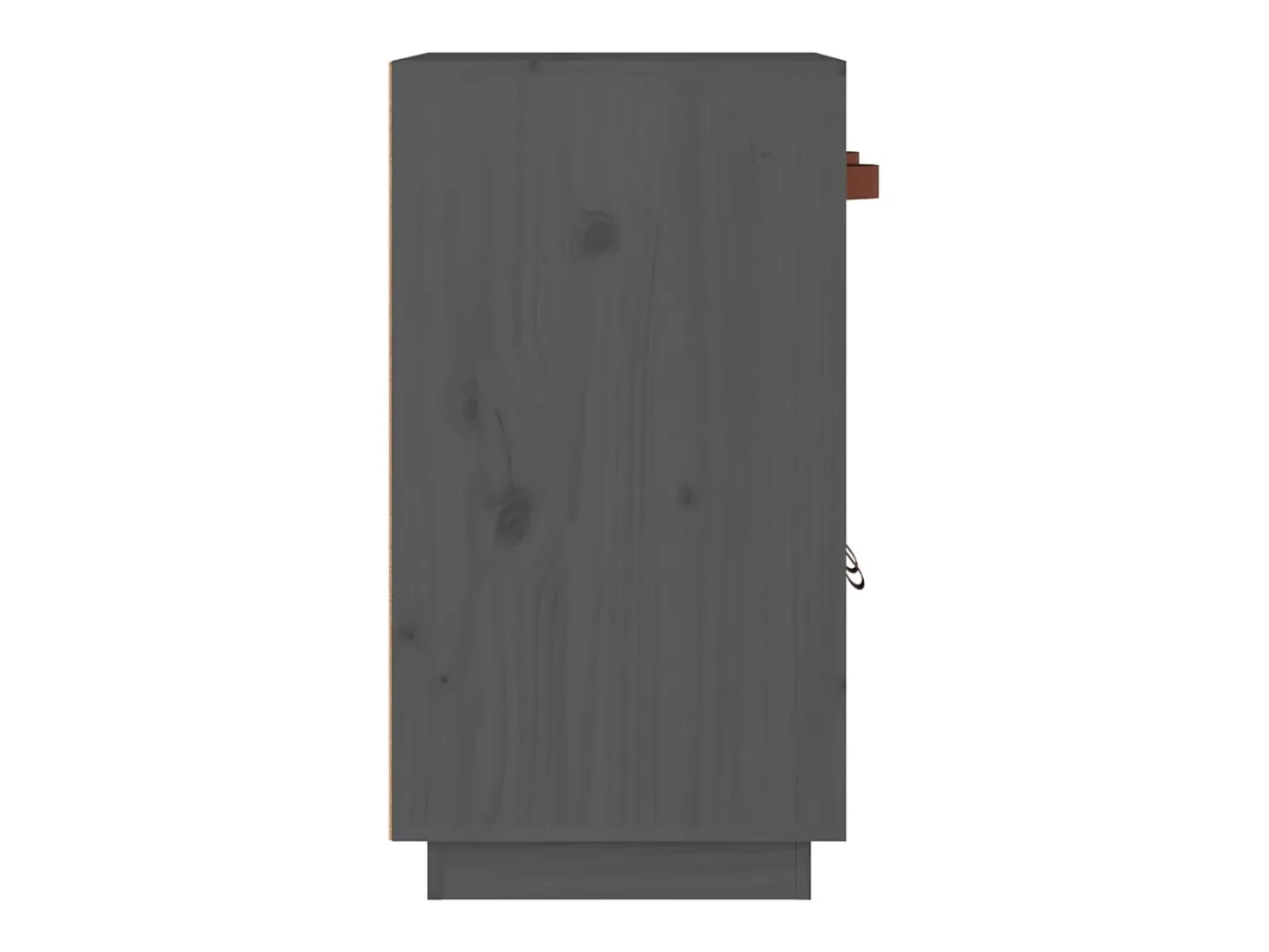 Aparador de madera maciza de pino gris 65,5x40x75 cm ES30539
