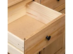Aparador de madera maciza de pino estilo Panamá 93x40x80 cm
