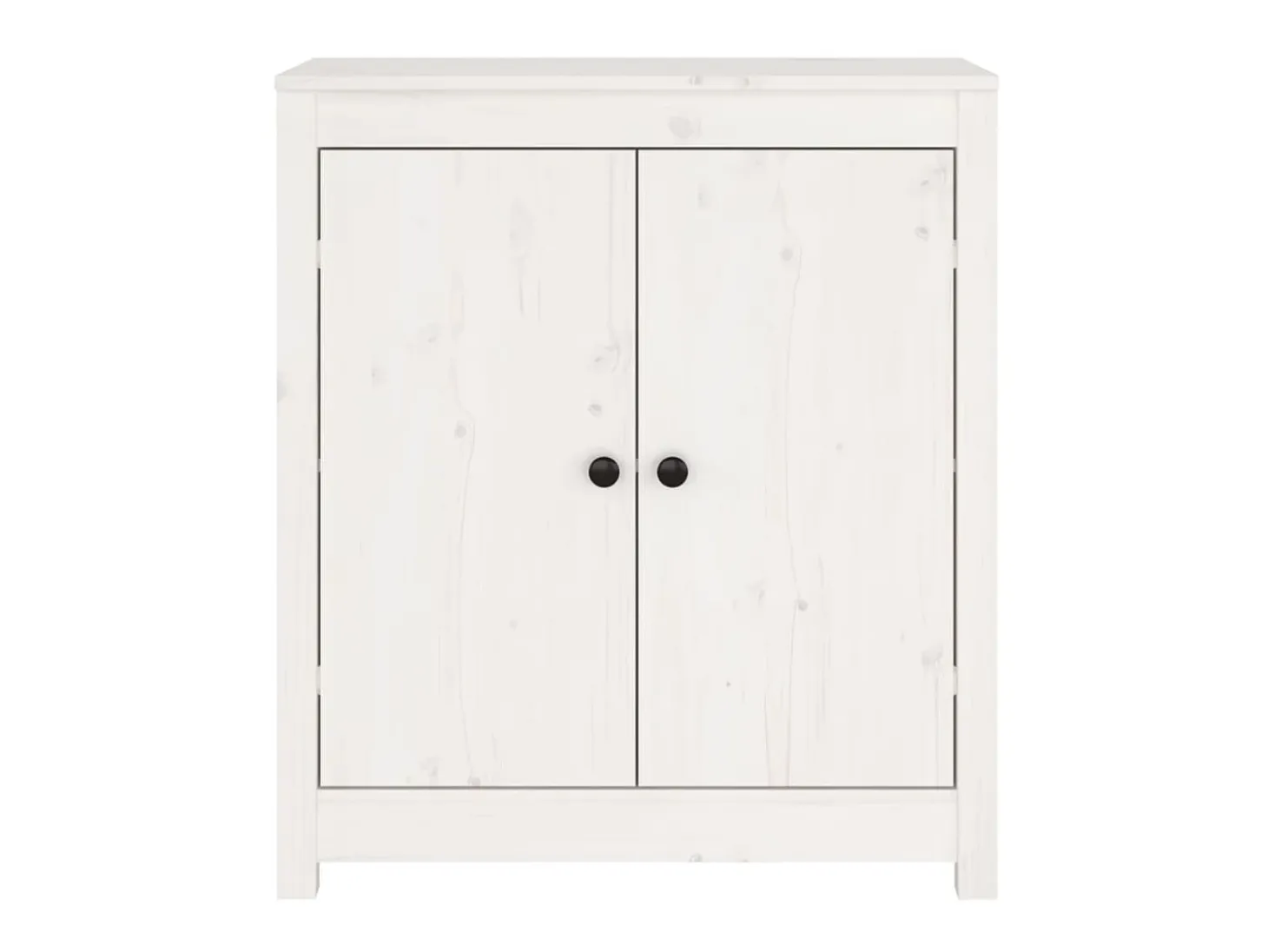 Aparador de madera maciza de pino blanco 70x35x80 cm ES10832