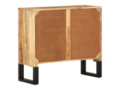 Aparador de madera maciza de mango y metal 80x30x71 cm