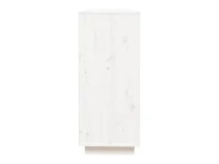 Aparador de madera maciza de pino blanco 110,5x35x80 cm