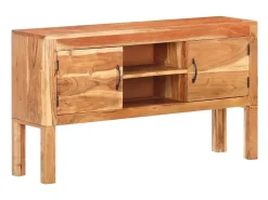 Aparador de madera maciza de acacia 116x30x66 cm