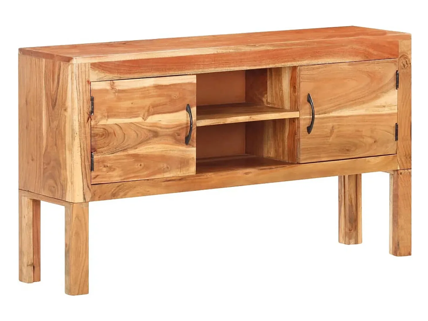 Aparador de madera maciza de acacia 116x30x66 cm