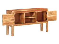 Aparador de madera maciza de acacia 116x30x66 cm