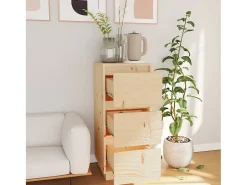 Aparador de madera maciza de pino 32x34x75 cm