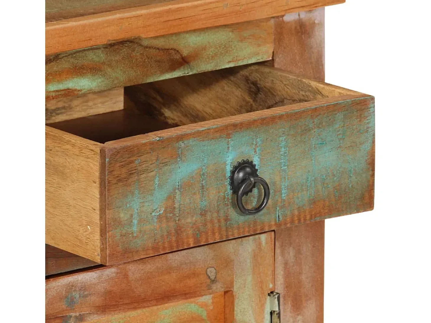 Aparador de madera maciza reciclada 68x35x55 cm