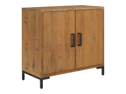 Aparador de madera maciza de pino marrón 75x35x70 cm