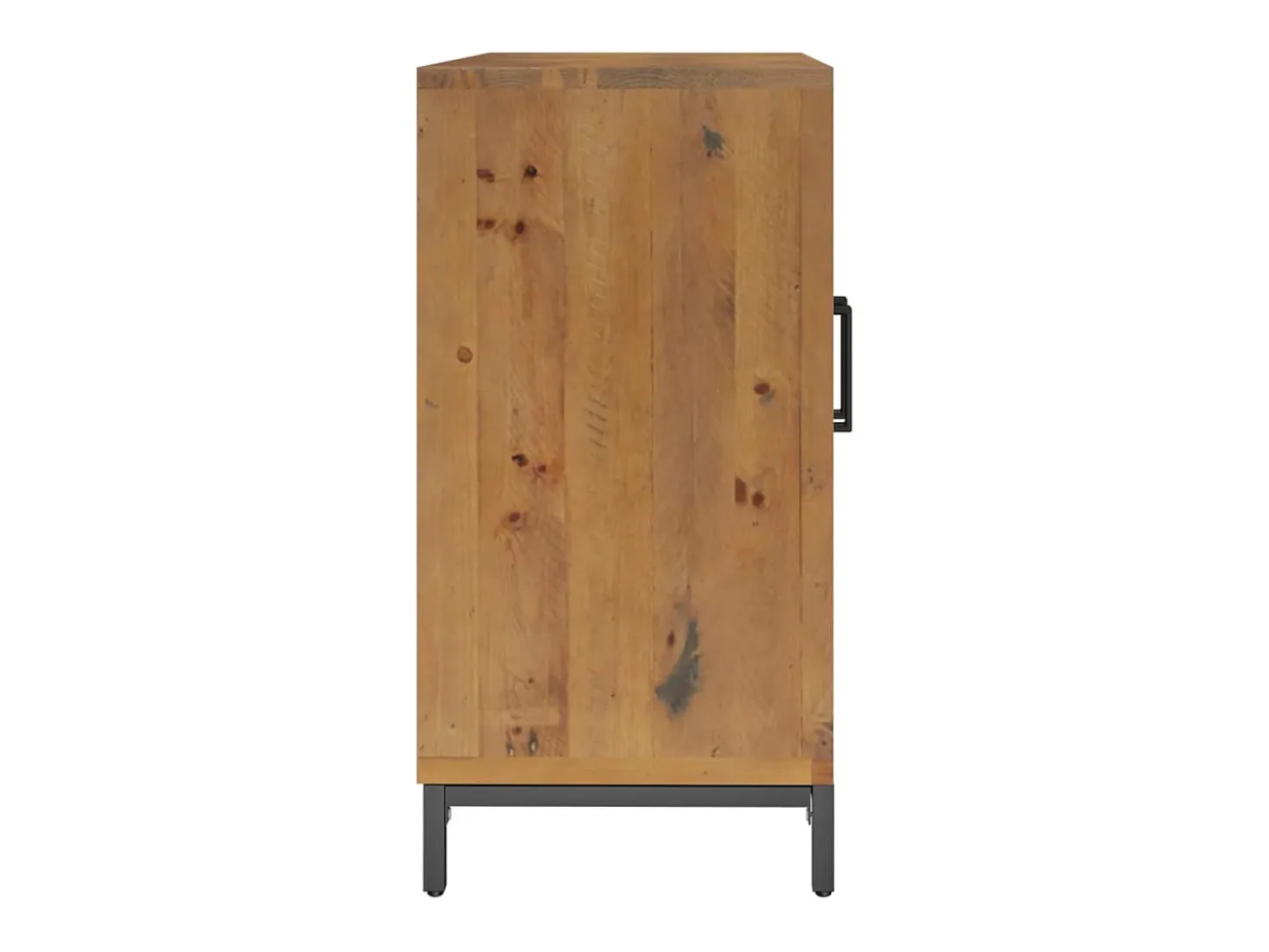 Aparador de madera maciza de pino marrón 75x35x70 cm