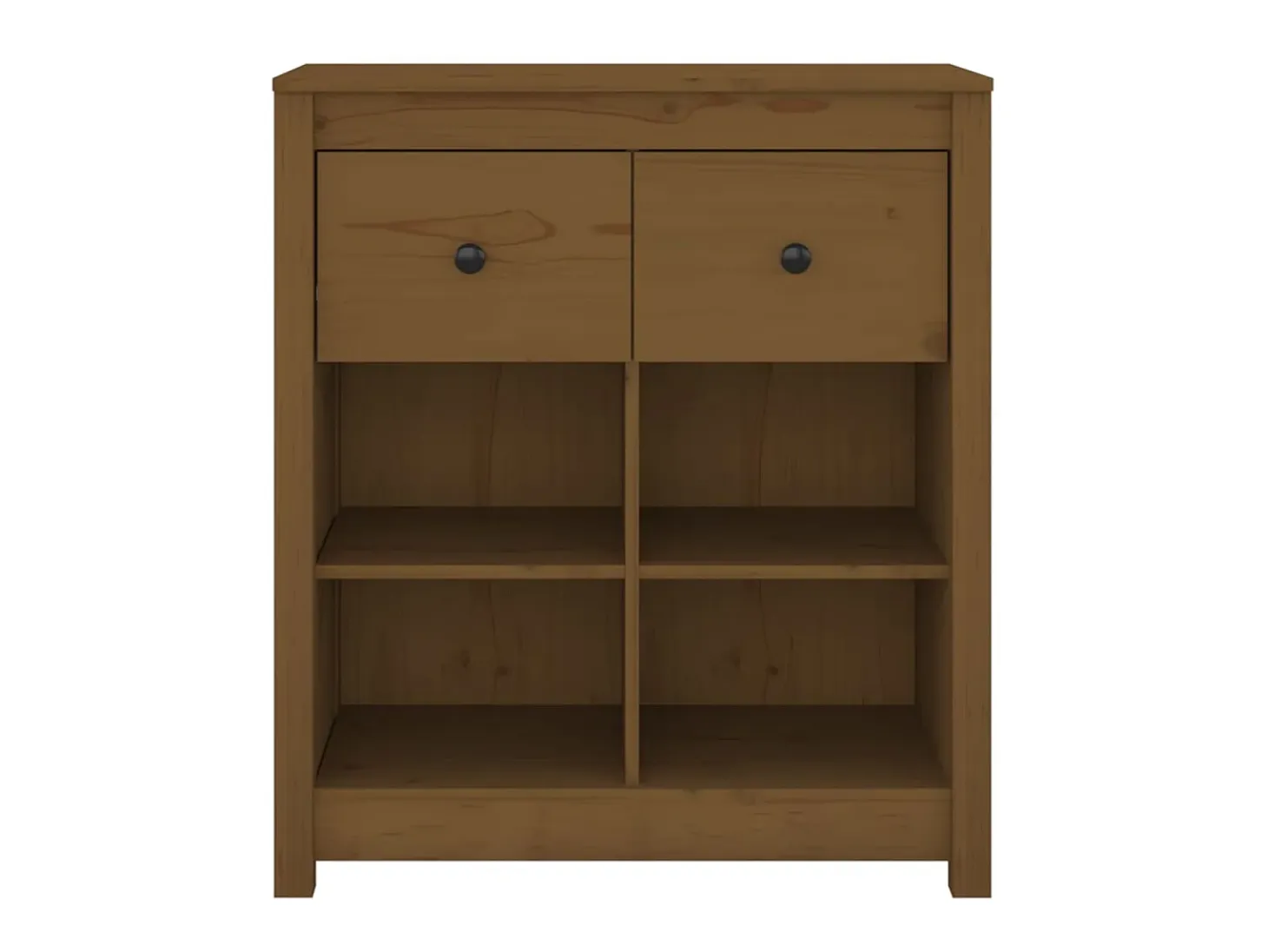 Aparador de madera maciza de pino marrón miel 70x35x80 cm ES51245