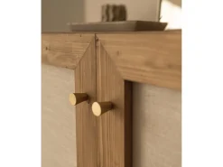Aparador de madera maciza roble oscuro - LINEN - DECOWOOD