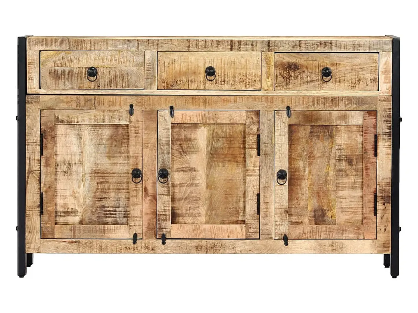 Aparador de madera maciza de mango 120x35x76 cm