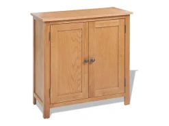 Aparador de madera maciza de roble 70x35x75 cm ES383629