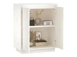 Aparador de madera maciza de pino blanco 60x34x75 cm