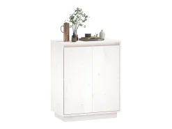 Aparador de madera maciza de pino blanco 60x34x75 cm
