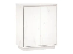 Aparador de madera maciza de pino blanco 60x34x75 cm