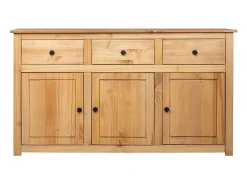 Aparador de madera maciza de pino estilo Panamá 135x40x80 cm