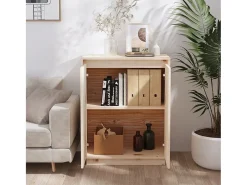 Aparador de madera maciza de pino 60x34x75 cm ES60905