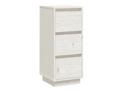 Aparador de madera maciza de pino blanco 32x34x75 cm