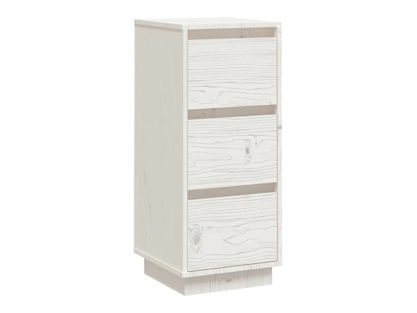Aparador de madera maciza de pino blanco 32x34x75 cm