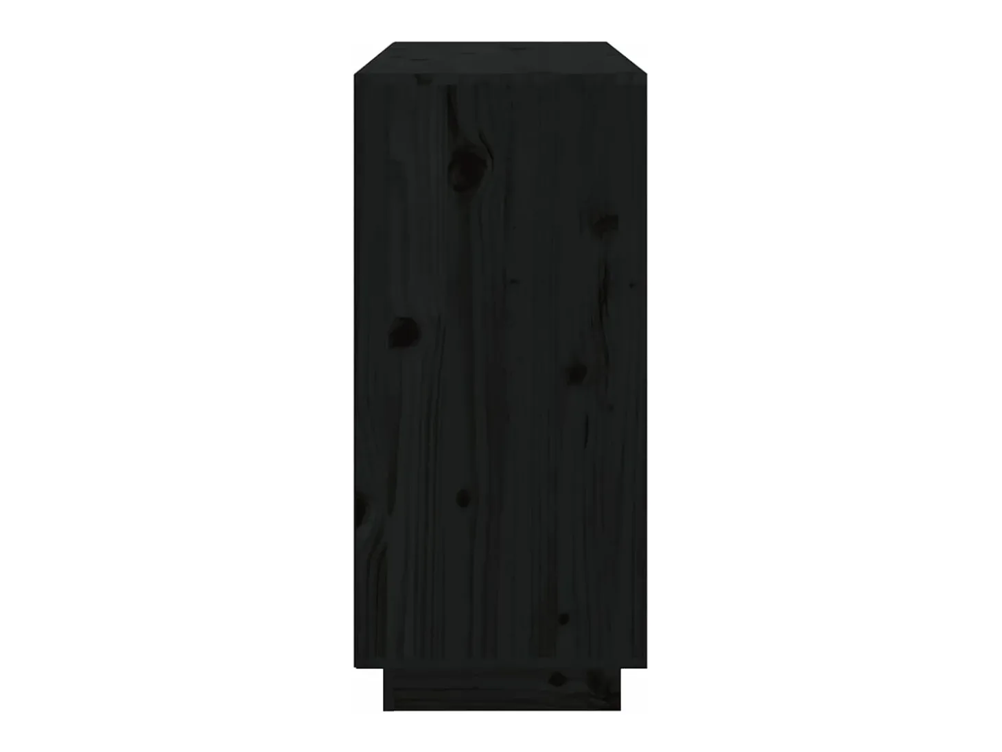 Aparador de madera maciza de pino negro 111x34x75 cm