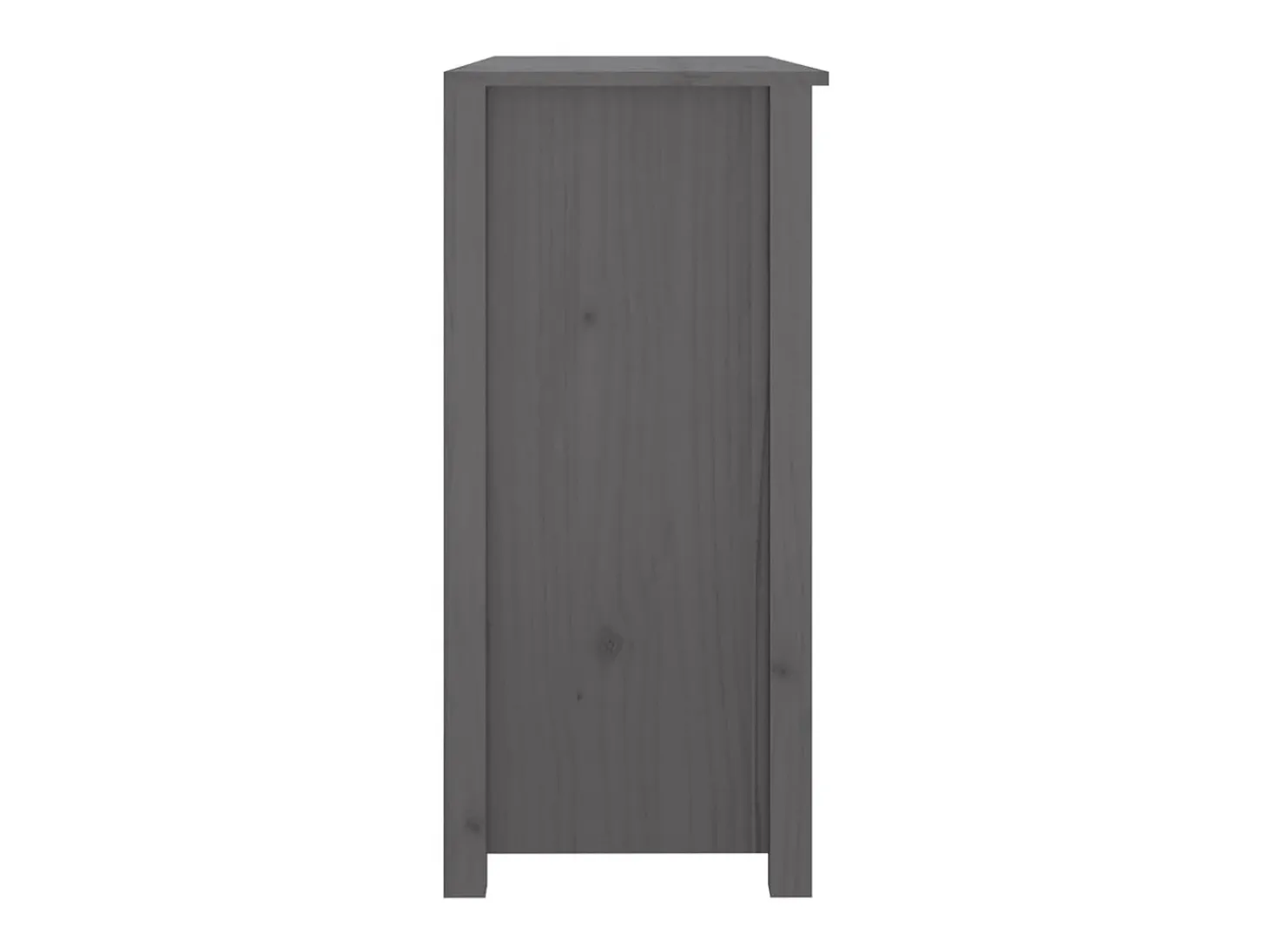 Aparador de madera maciza de pino gris 100x35x74 cm ES42486