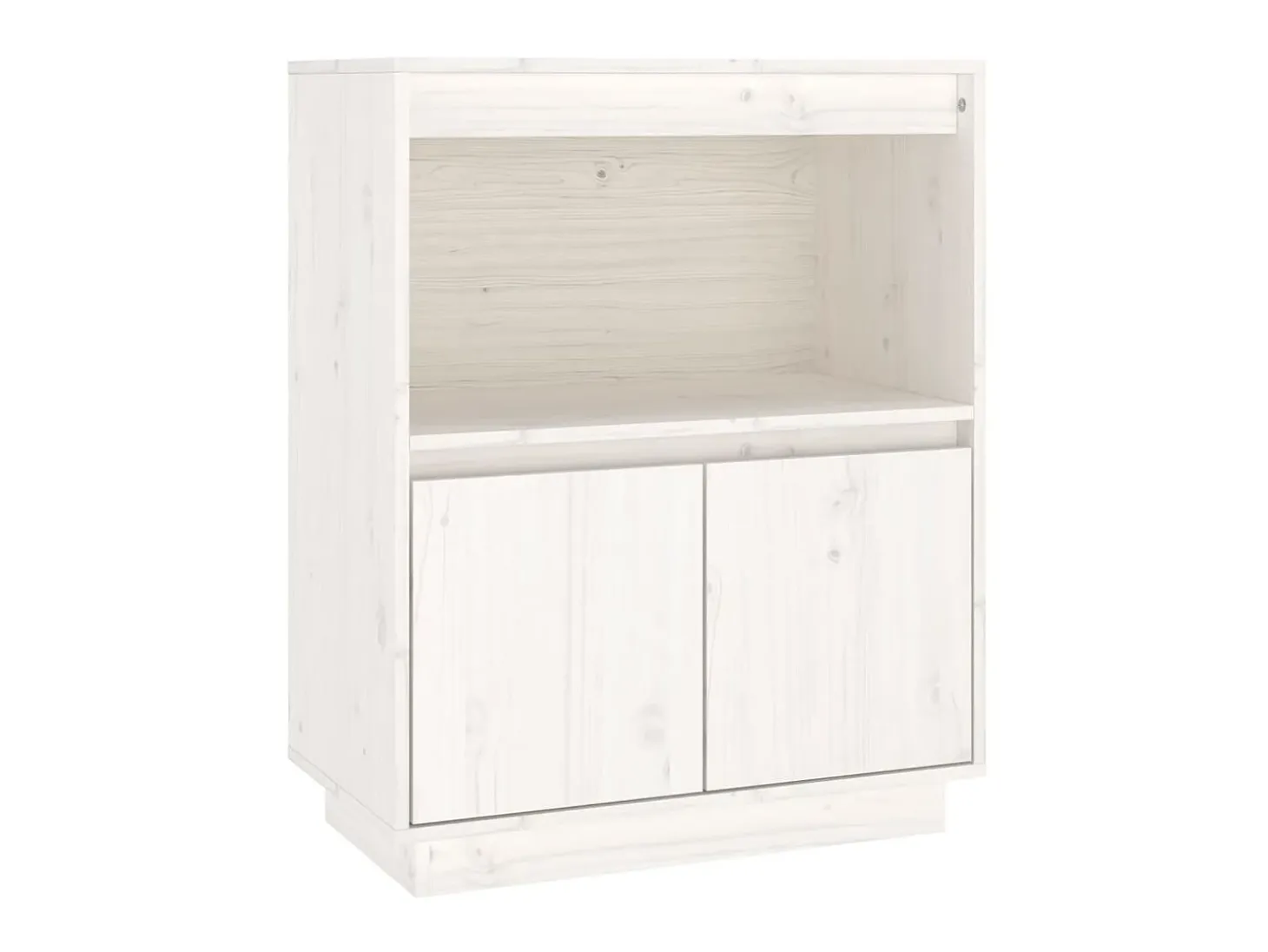 Aparador de madera maciza de pino blanco 60x34x75 cm ES65254